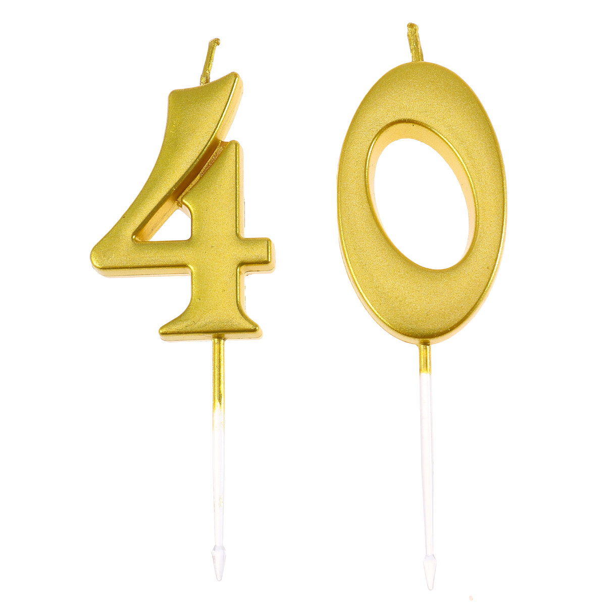 Paraffin Wax - 2 stuks gouden kaarsen met het