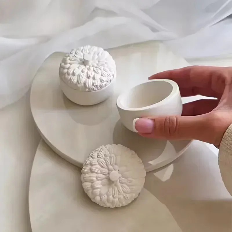 Candle Molds - Kerst-pijnboomvormige siliconenmal voor kaarsenhouder, opbergpot, doe-het-zelf