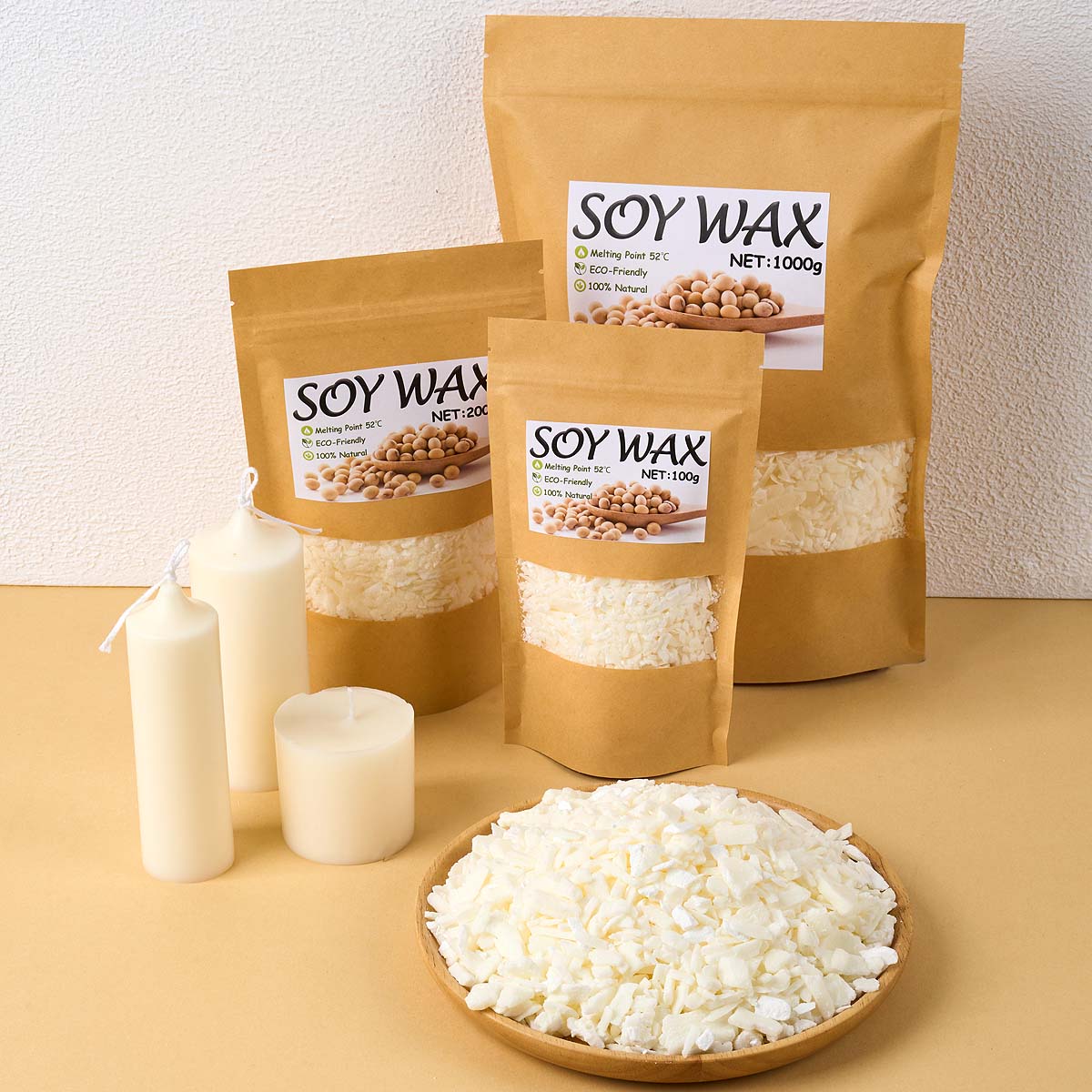 1 pond zuiver witte sojawas vo - Candle Making Kit recensie en prijs