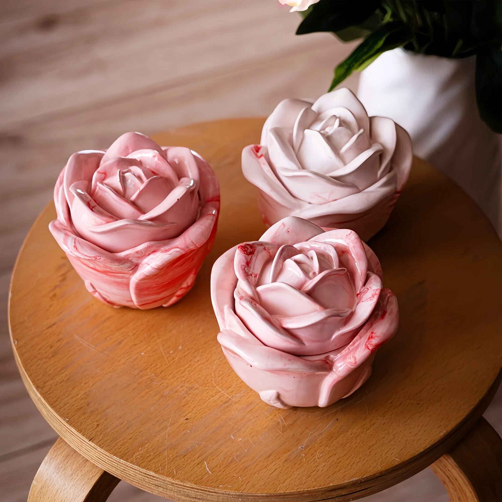 2-delige set roosvormige silic - Candle Molds recensie en prijs