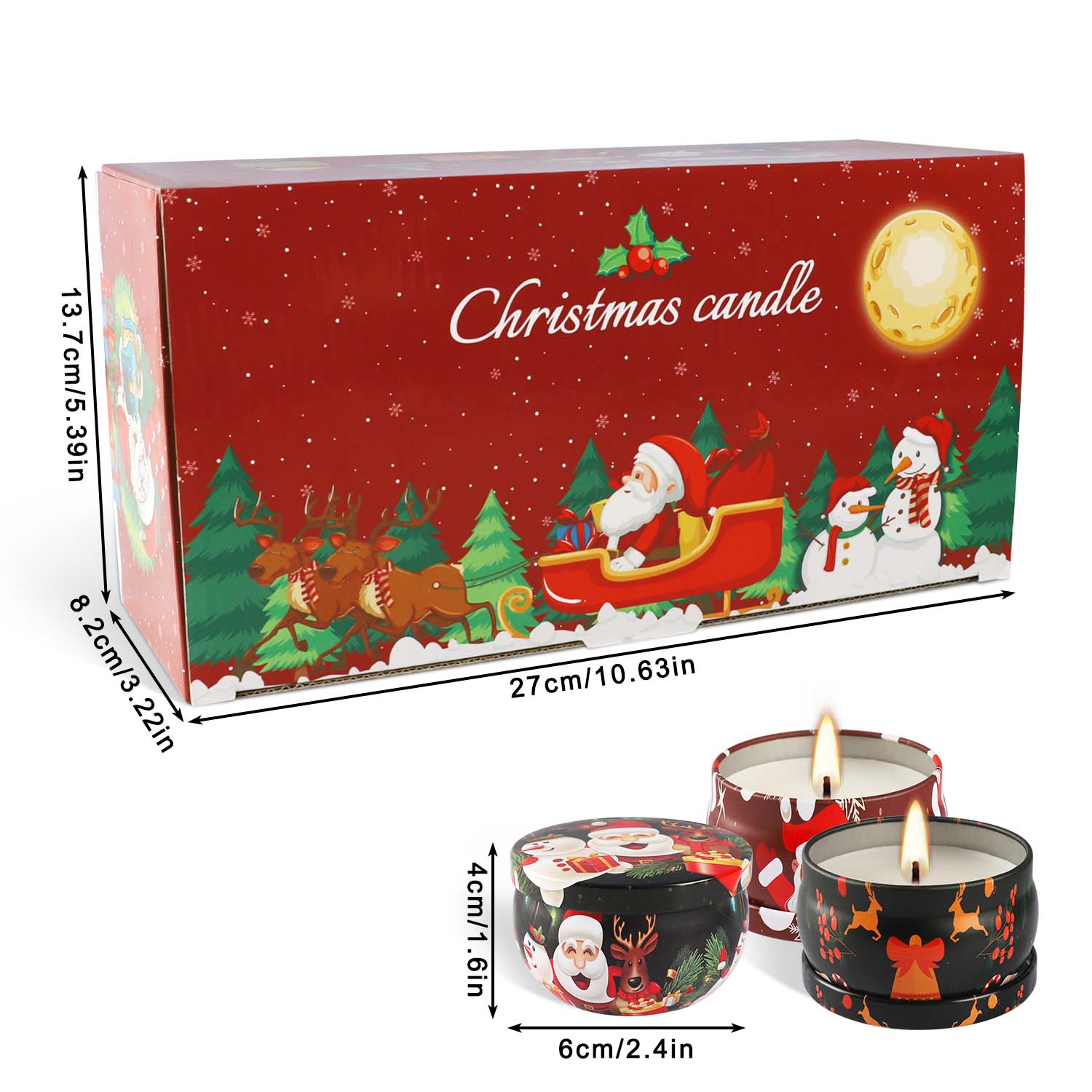2,3 inch, 16-delige kerstgeurk - Silk Candle recensie en prijs